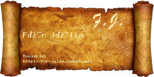 Für Júlia névjegykártya